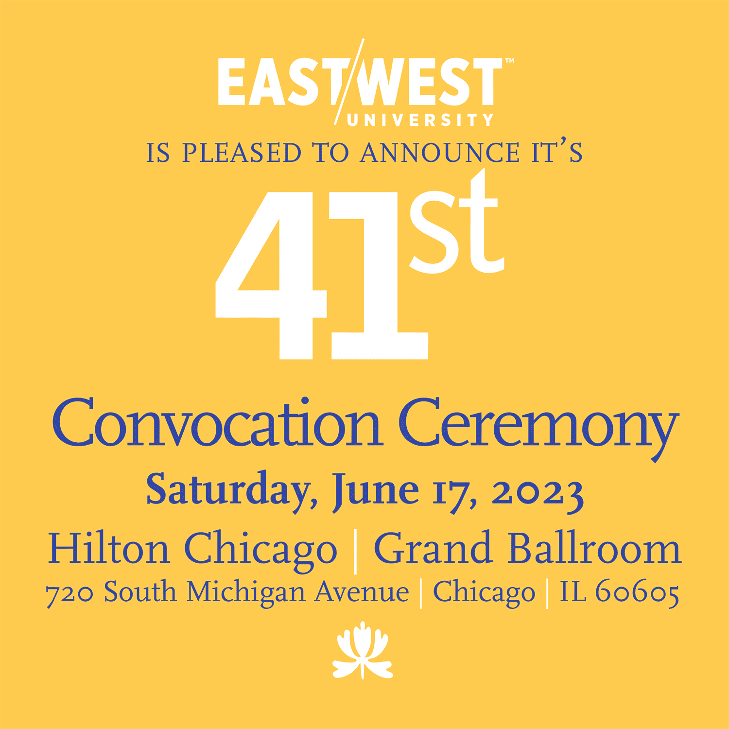 41st Convocation Ceremony Flyer