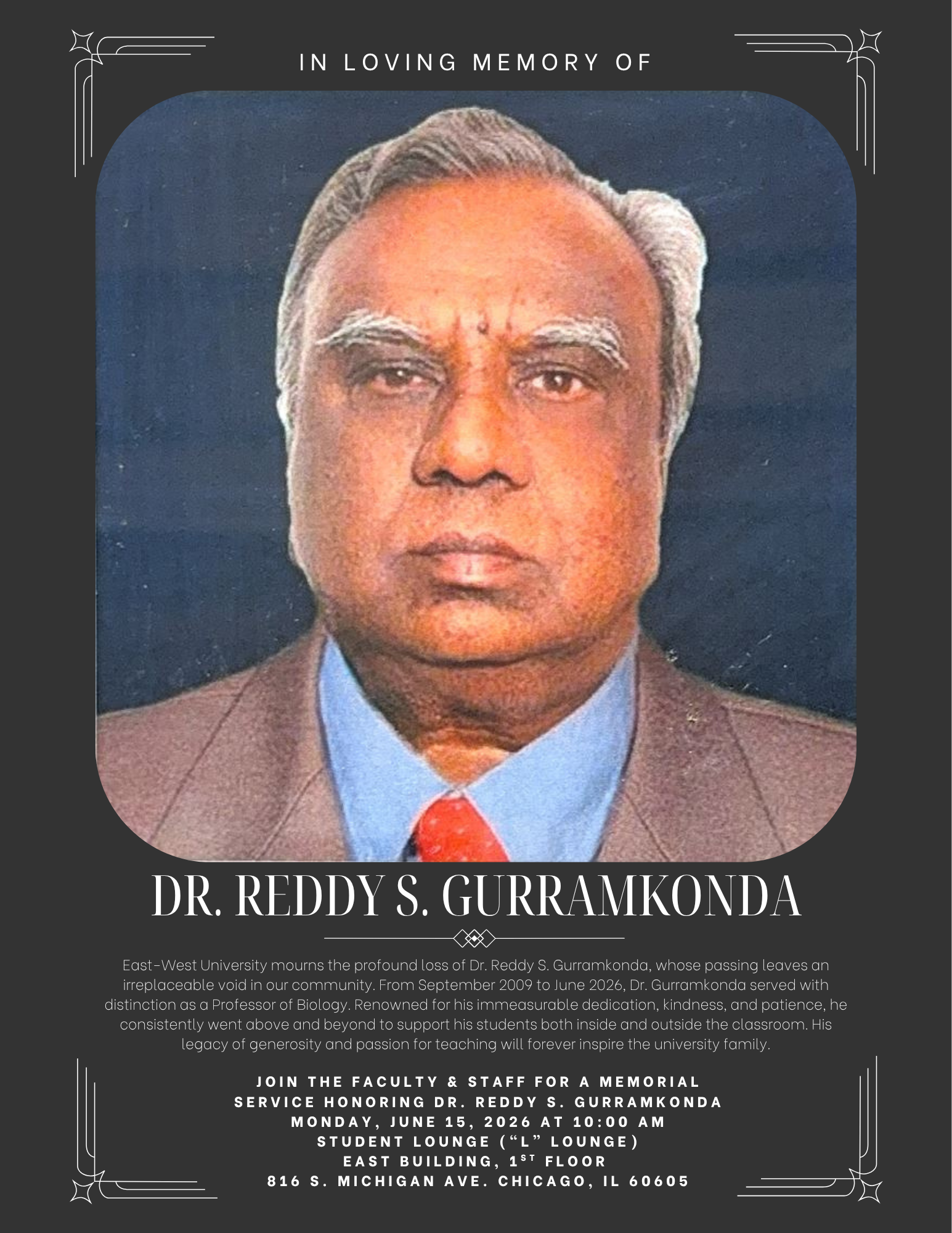 Dr. Reddy S. GuRramkonda Memorial Service 6.15.26 (1)